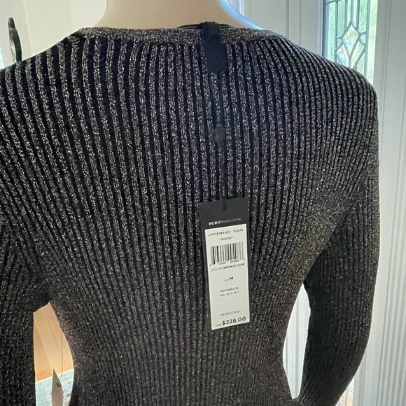 BCBG Max Azria Macki Metallic Dress, Size M - Picture 8 of 9